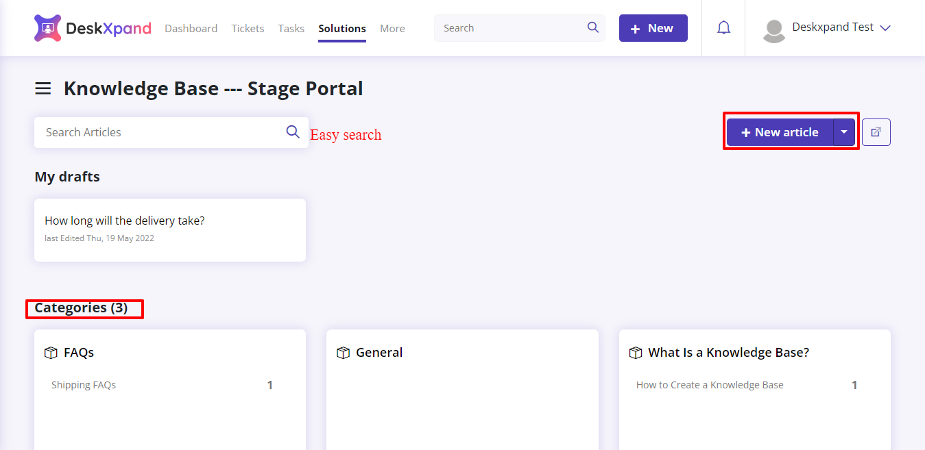 knowledge base-stage portal